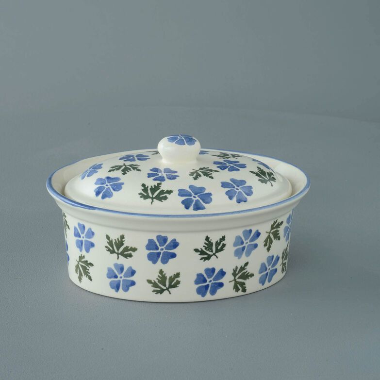 Butter dish oval Medium Geranium