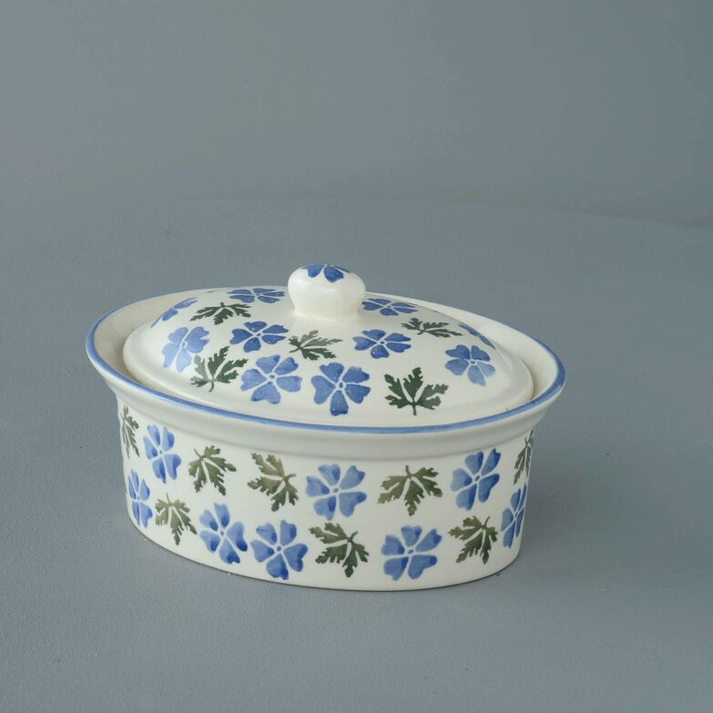 Butter dish oval Medium Geranium