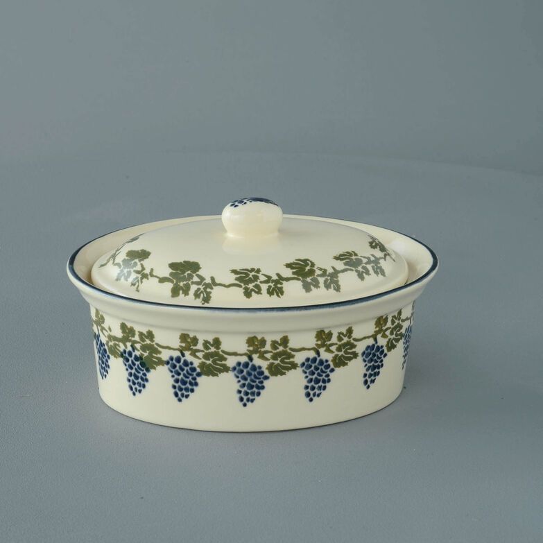 Butter dish oval Medium Grapes And Vine