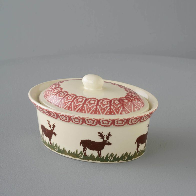 Butter dish oval Medium Reindeer