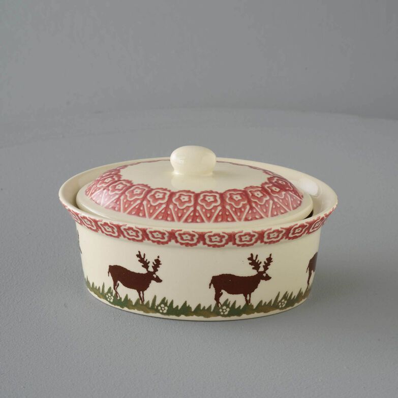 Butter dish oval Medium Reindeer