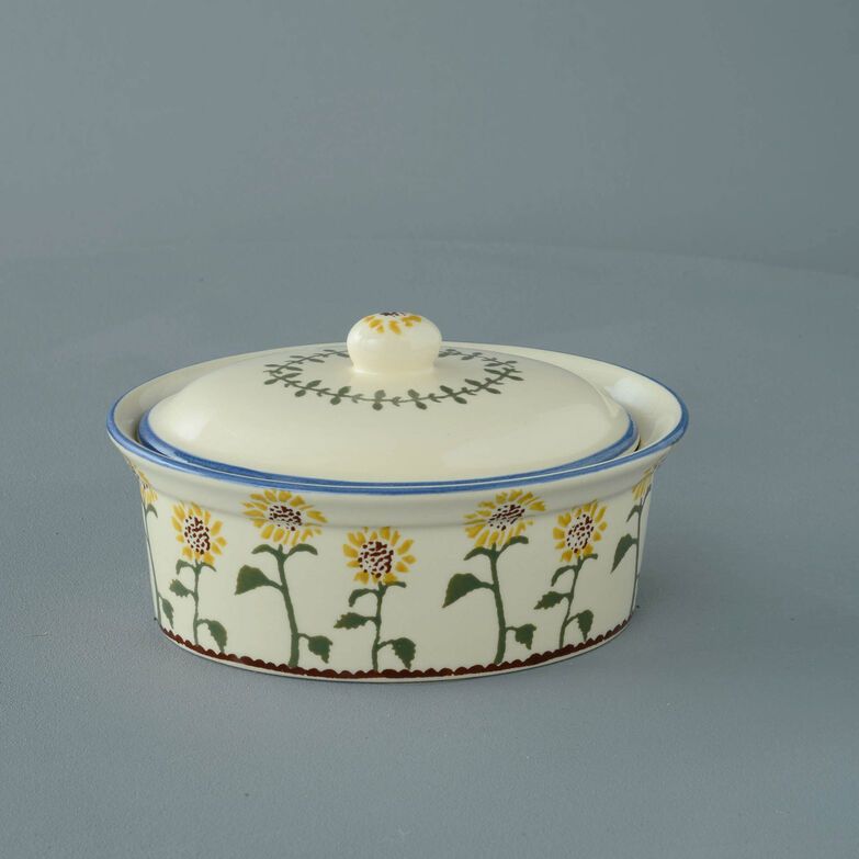 Butter dish oval Medium Sunflower