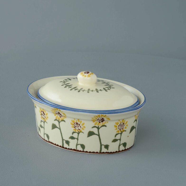 Butter dish oval Medium Sunflower