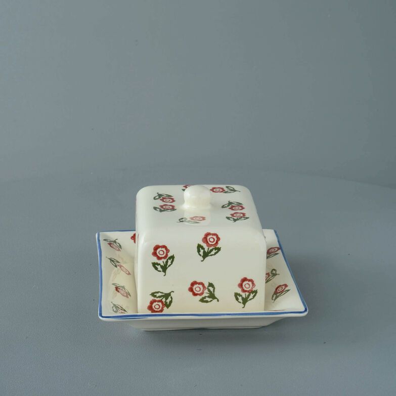 Cheese Dish Rectangular Medium Scattered Rose