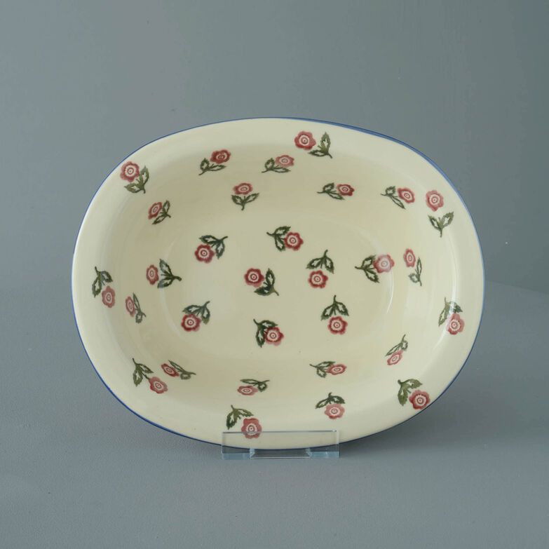 Pie Dish Large Scattered Rose