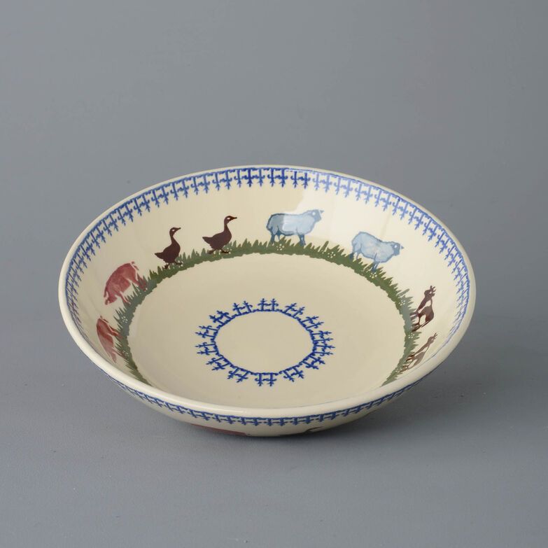 Serving Dish Round Large Farm Animal