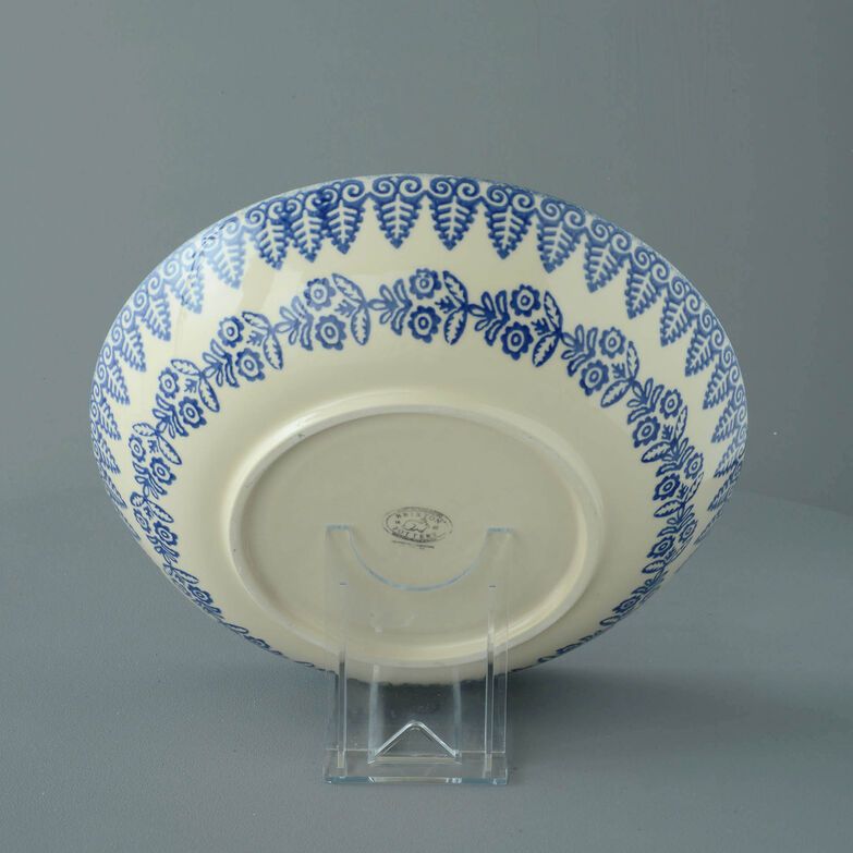 Serving Dish Round Large Lacey Blue