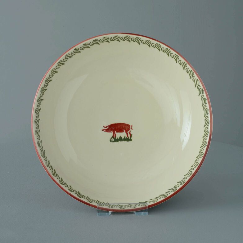 Serving Dish Round Large Pink Pig