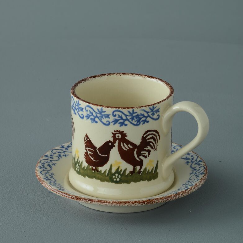 Saucer Small Cock & Hen