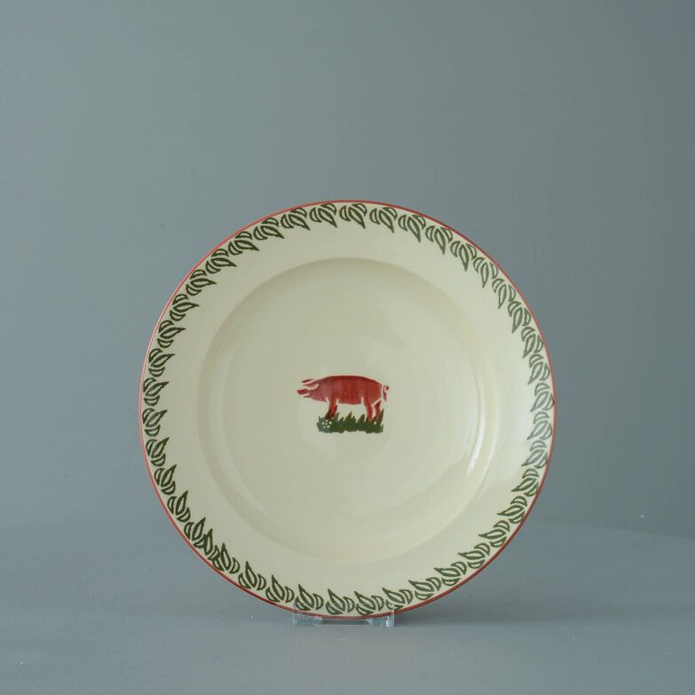 Soup Plate Medium Pink Pig