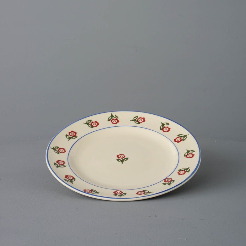 Plate Dessert Size Scattered Rose