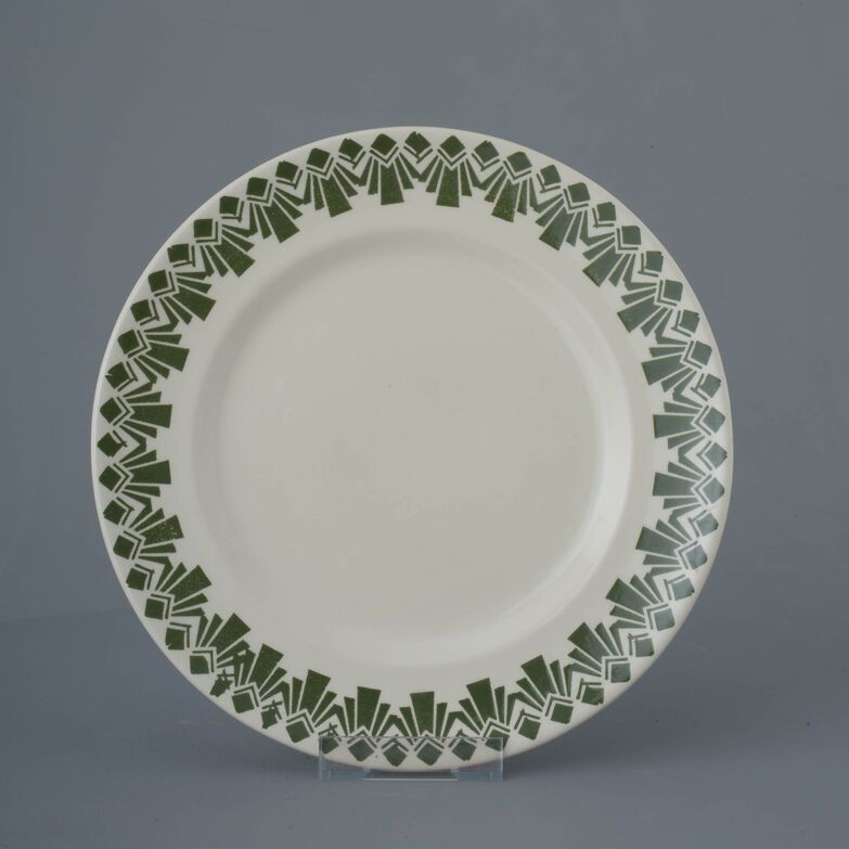 Dufort plate Dinner Size Deco Odeon Green