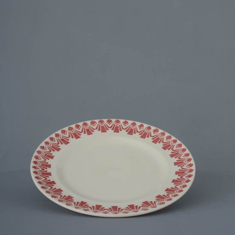 Dufort plate Dinner Size Deco Odeon Red