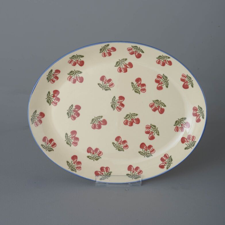 Oval Plate Large Cherry