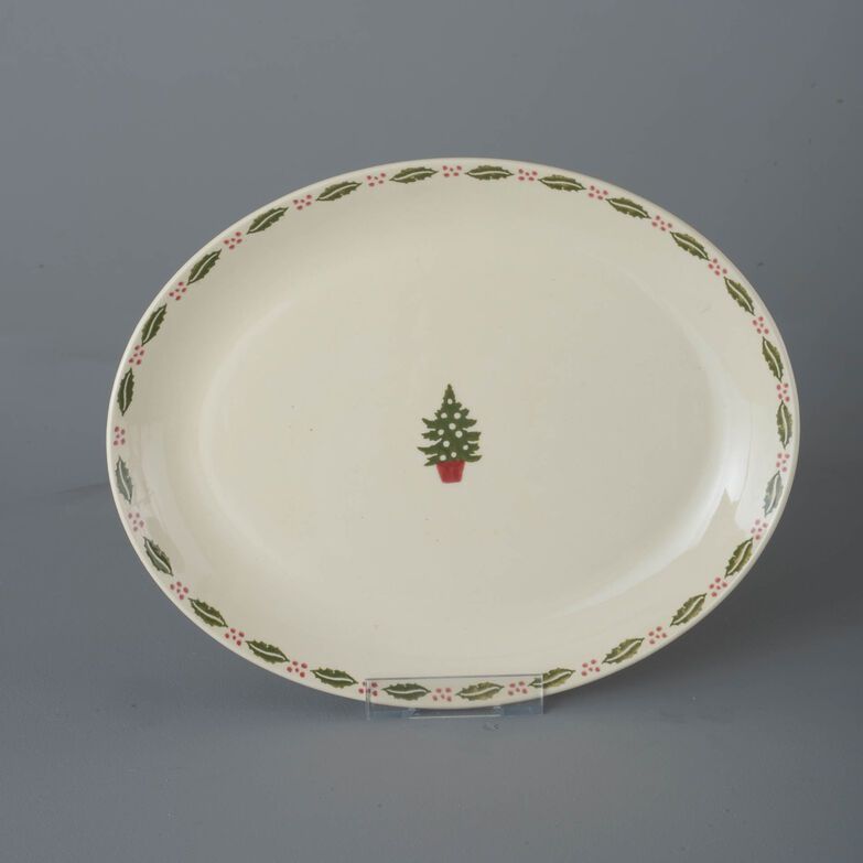 Oval Plate Large Christmas Tree