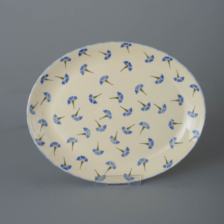 Oval Plate Large Cornflower