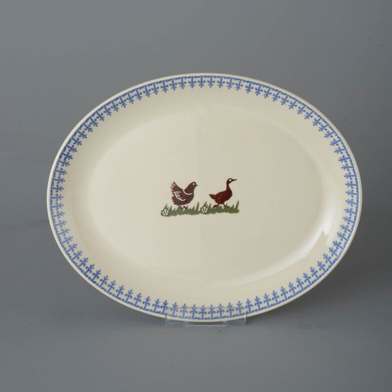 Oval Plate Large Farm Animal