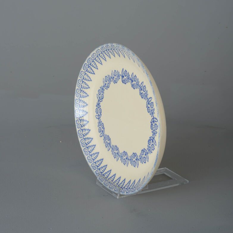 Oval Plate Large Lacey Blue
