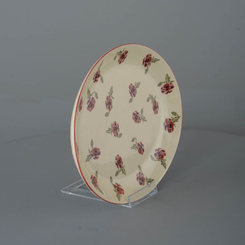 Oval Plate Large Poppy