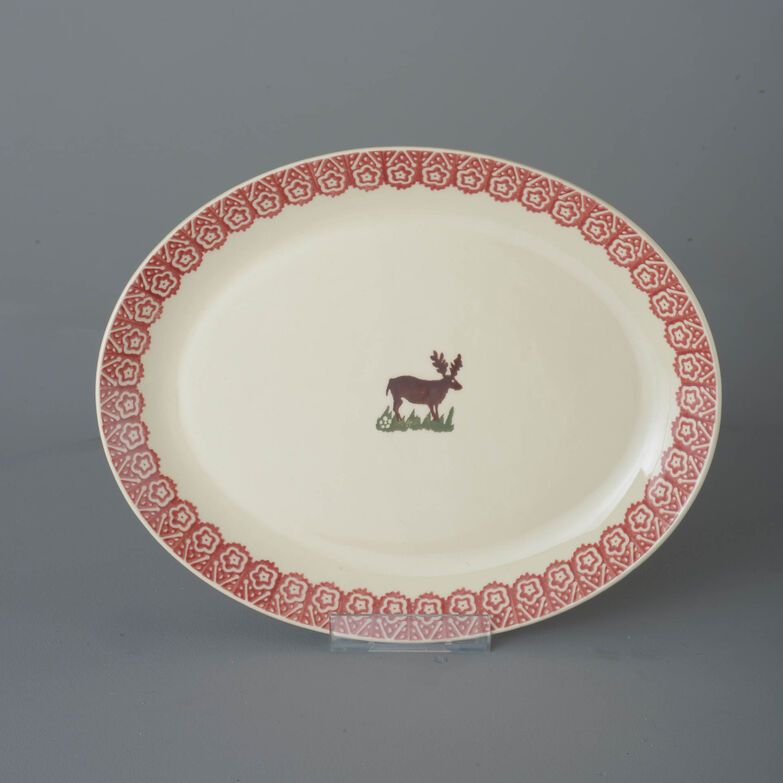 Oval Plate Large Reindeer