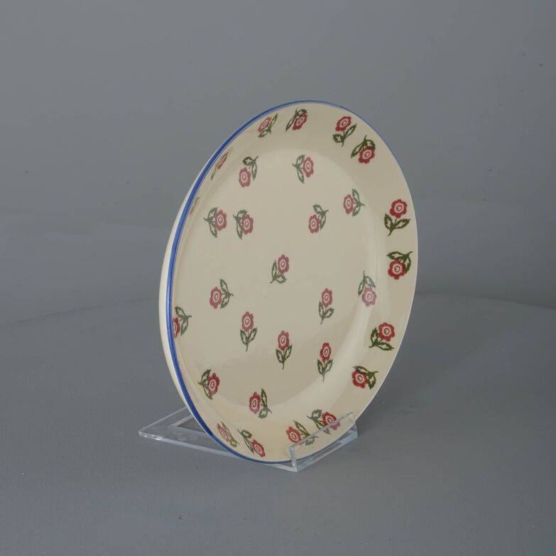 Oval Plate Large Scattered Rose