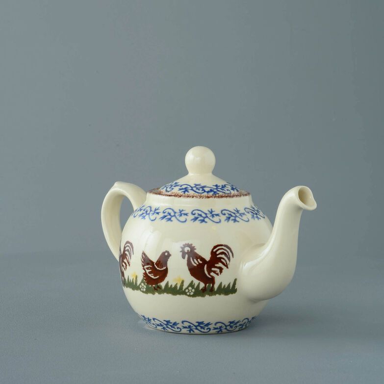 Teapot 2 Cup Cock & Hen