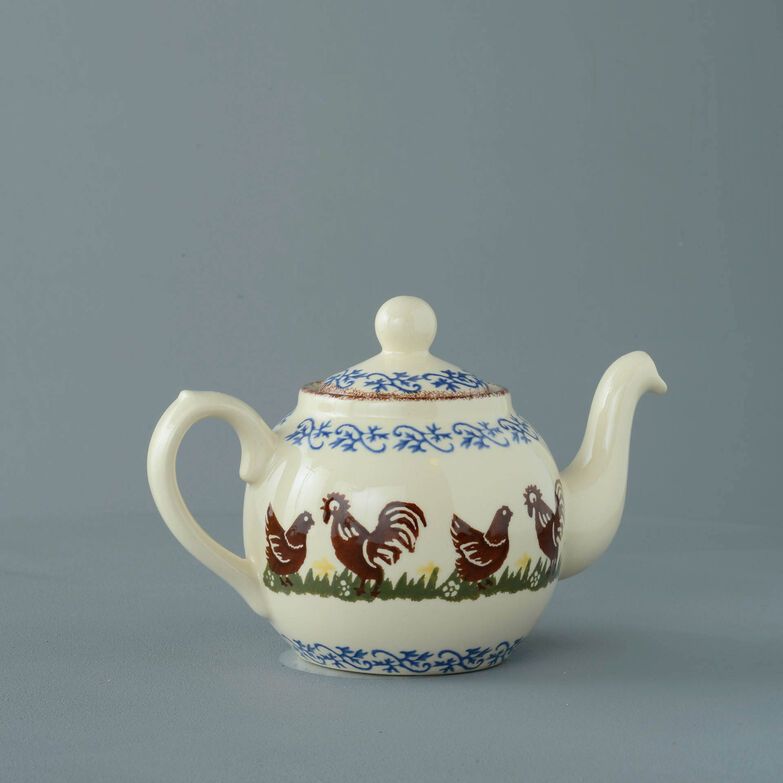 Teapot 2 Cup Cock & Hen