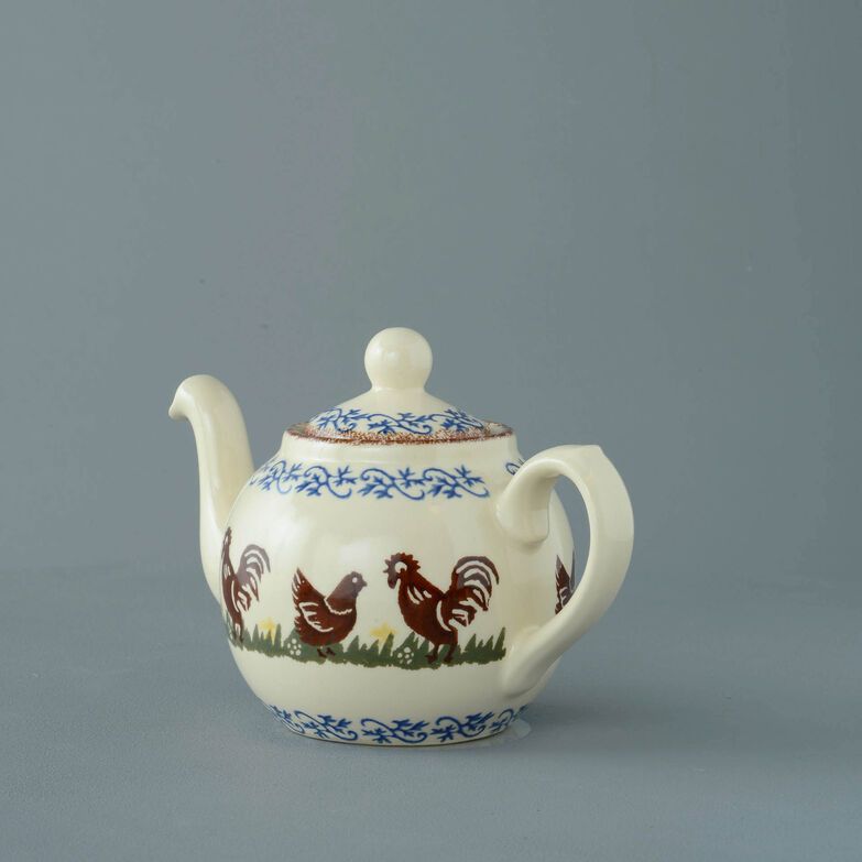 Teapot 2 Cup Cock & Hen