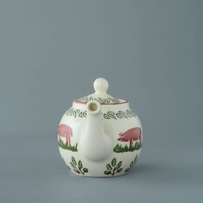 Teapot 2 Cup Pink Pig