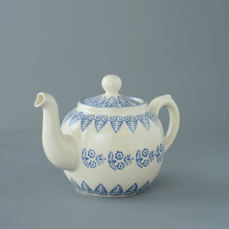 Teapot 4 Cup Lacey Blue