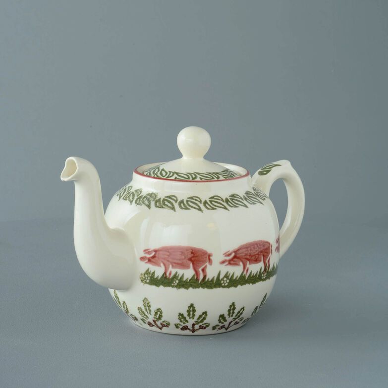 Teapot 4 Cup Pink Pig