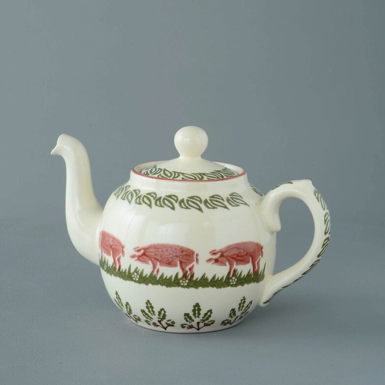 Teapot 4 Cup Pink Pig