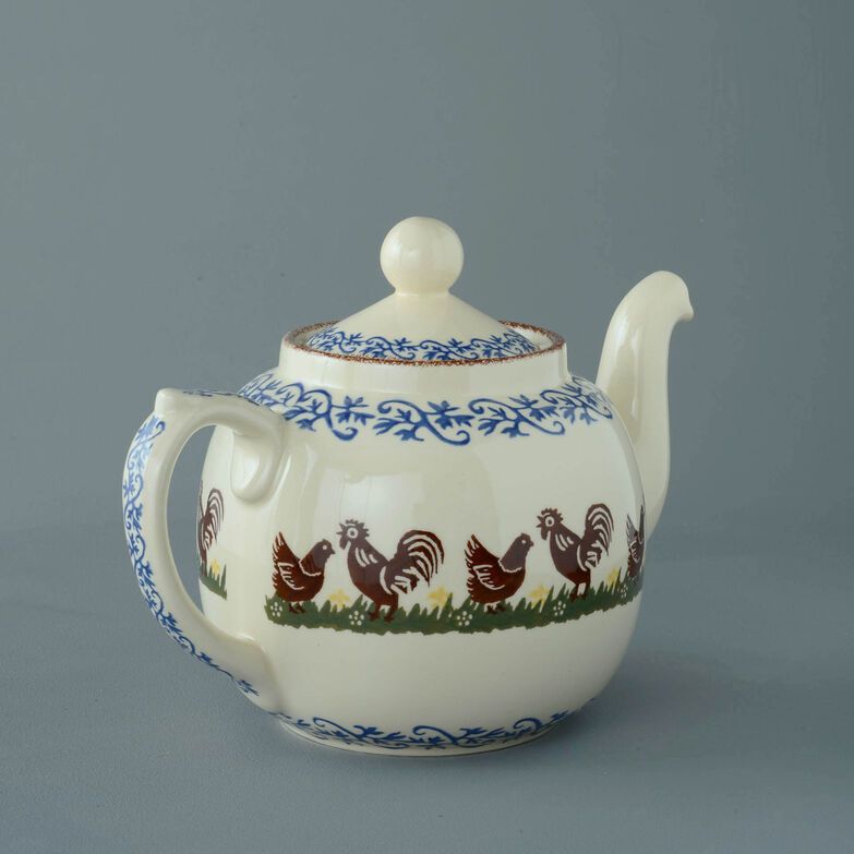 Teapot 10 Cup Cock & Hen