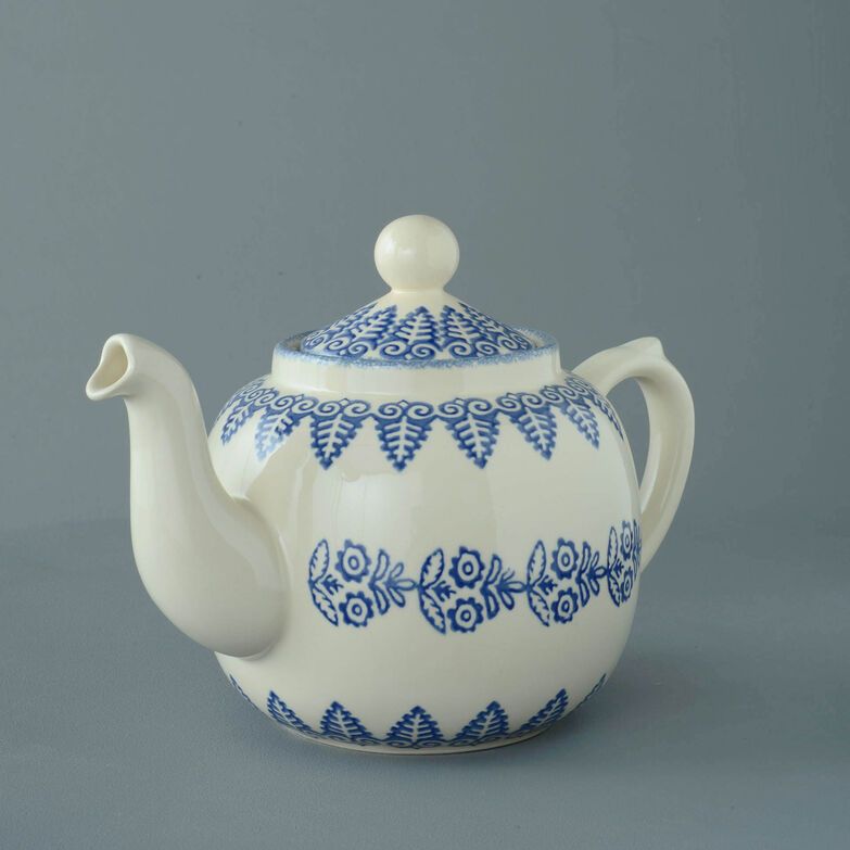 Teapot 10 Cup Lacey Blue