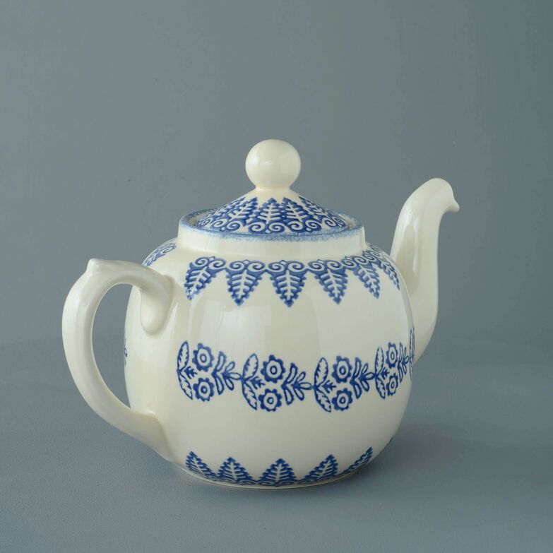 Teapot 10 Cup Lacey Blue