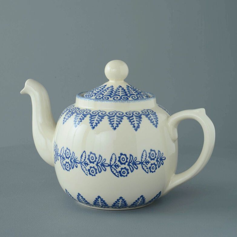 Teapot 10 Cup Lacey Blue