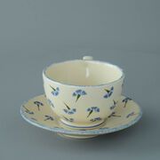 Cup & Saucer Breakfast Size Cornflower