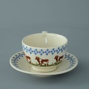 Cup & Saucer Breakfast Size Cow