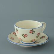 Cup & Saucer Breakfast Size Scattered Rose