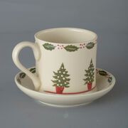 Snack Saucer & Mug Large Christmas Tree