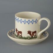 Snack Saucer & Mug Large Cow