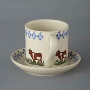 Snack Saucer & Mug Large Cow