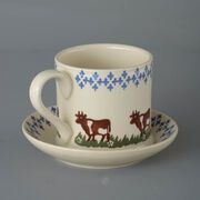 Snack Saucer & Mug Large Cow