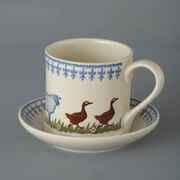 Snack Saucer & Mug Large Farm Animal