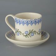 Snack Saucer & Mug Large Floral Garland