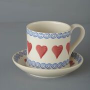 Snack Saucer & Mug Large Heart