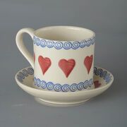 Snack Saucer & Mug Large Heart