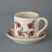 Snack Saucer & Mug Large Poppy