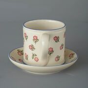 Snack Saucer & Mug Large Scattered Rose