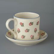 Snack Saucer & Mug Large Scattered Rose